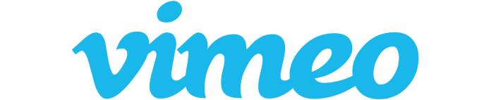 Het logo van Vimeo
